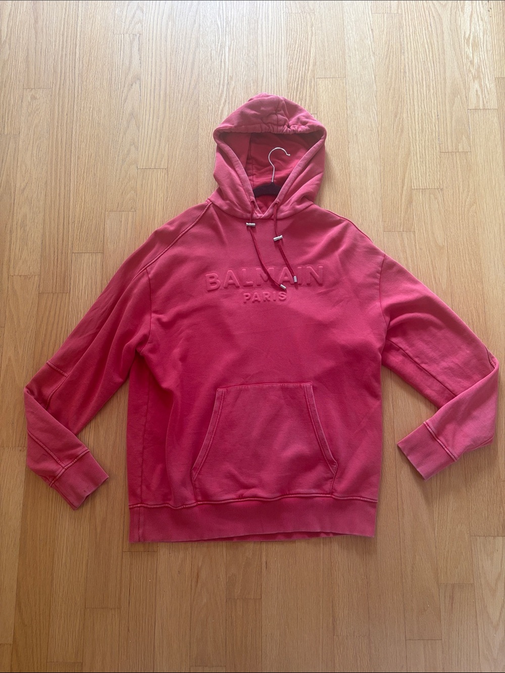 Balmain Men's Pink Pullover Crewneck Sweatshirt